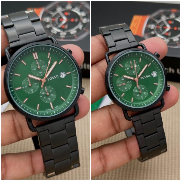 Fossil Metal Belt Couple Watch - Image 2