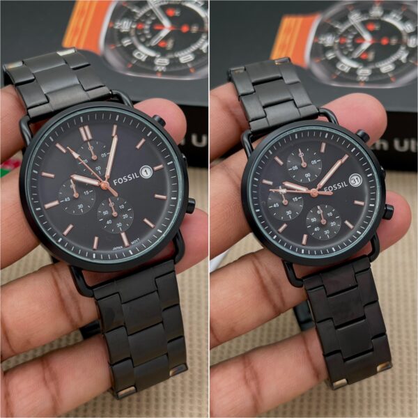 Fossil Metal Belt Couple Watch